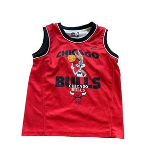 Space Jam A New Legacy Chicago Bulls Bugs Bunny Jersey Red Boys Size 7